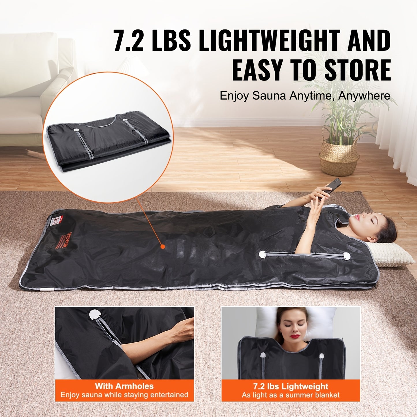 HappyBuy Portable Sauna Blanket Infrared Detox Heat Therapy