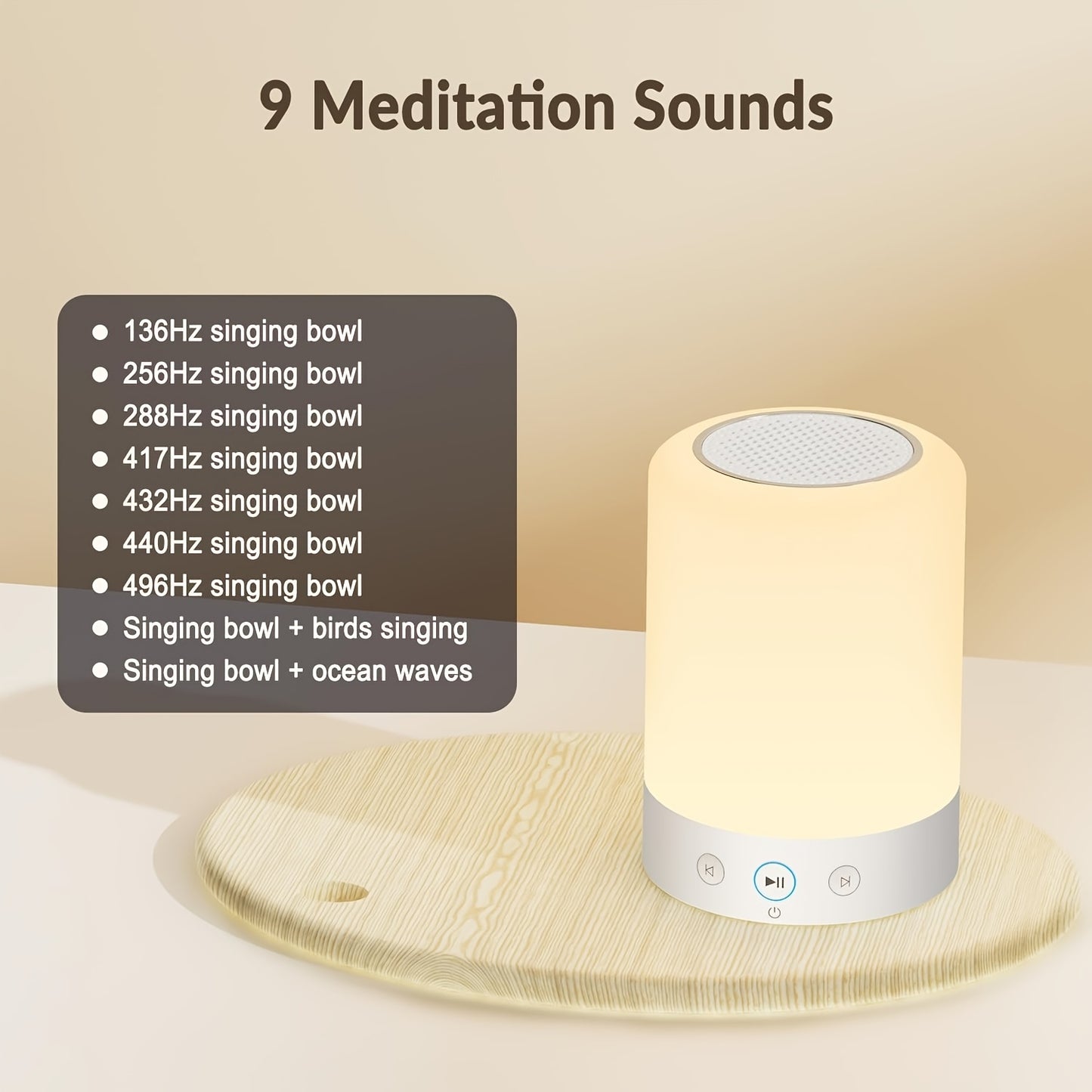 Tibetan Singing Bowl Machine With 9 Sounds And Night Light