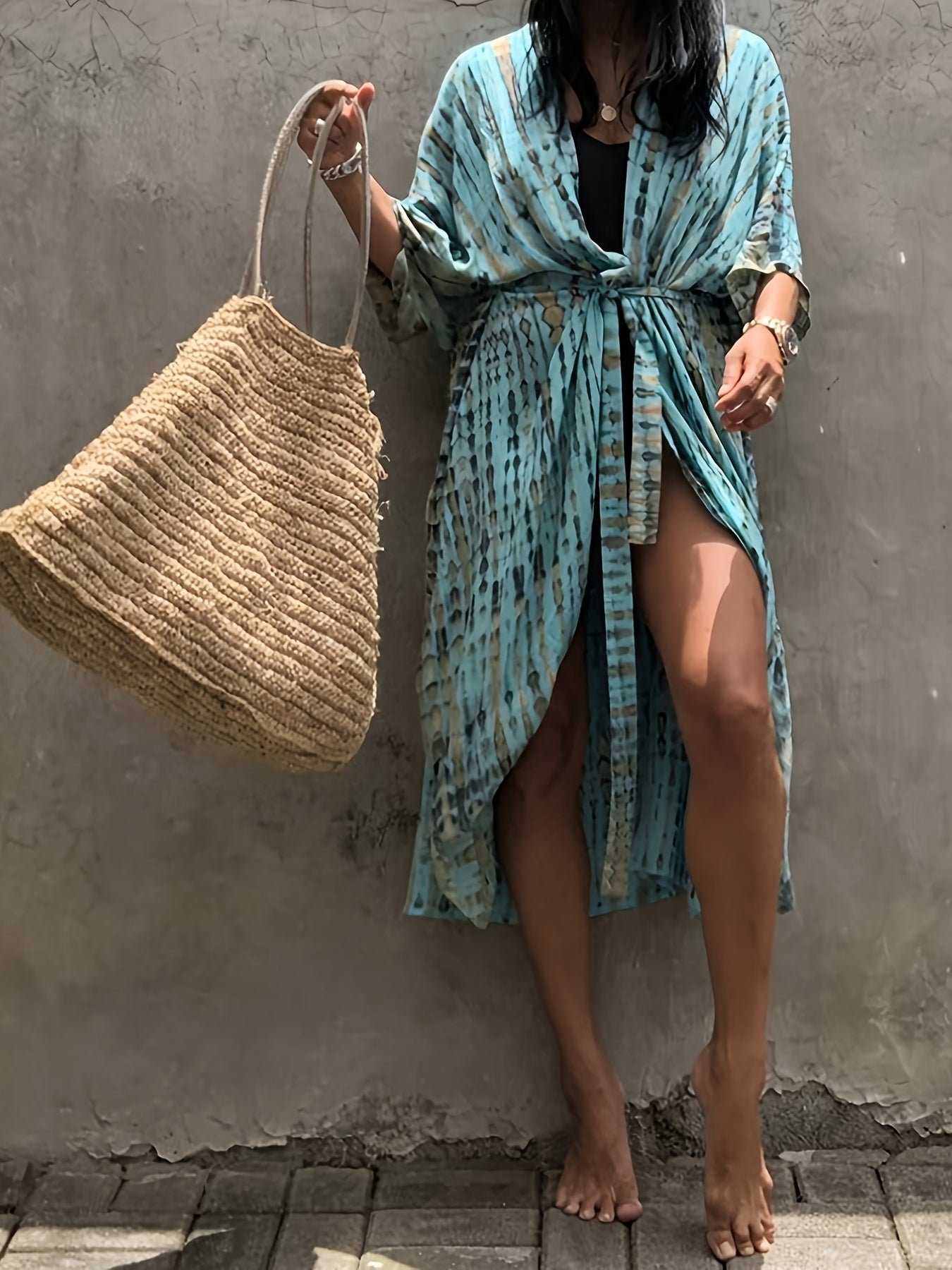 Women's Flowy Beach Chiffon Kimono Bikini Cover Up