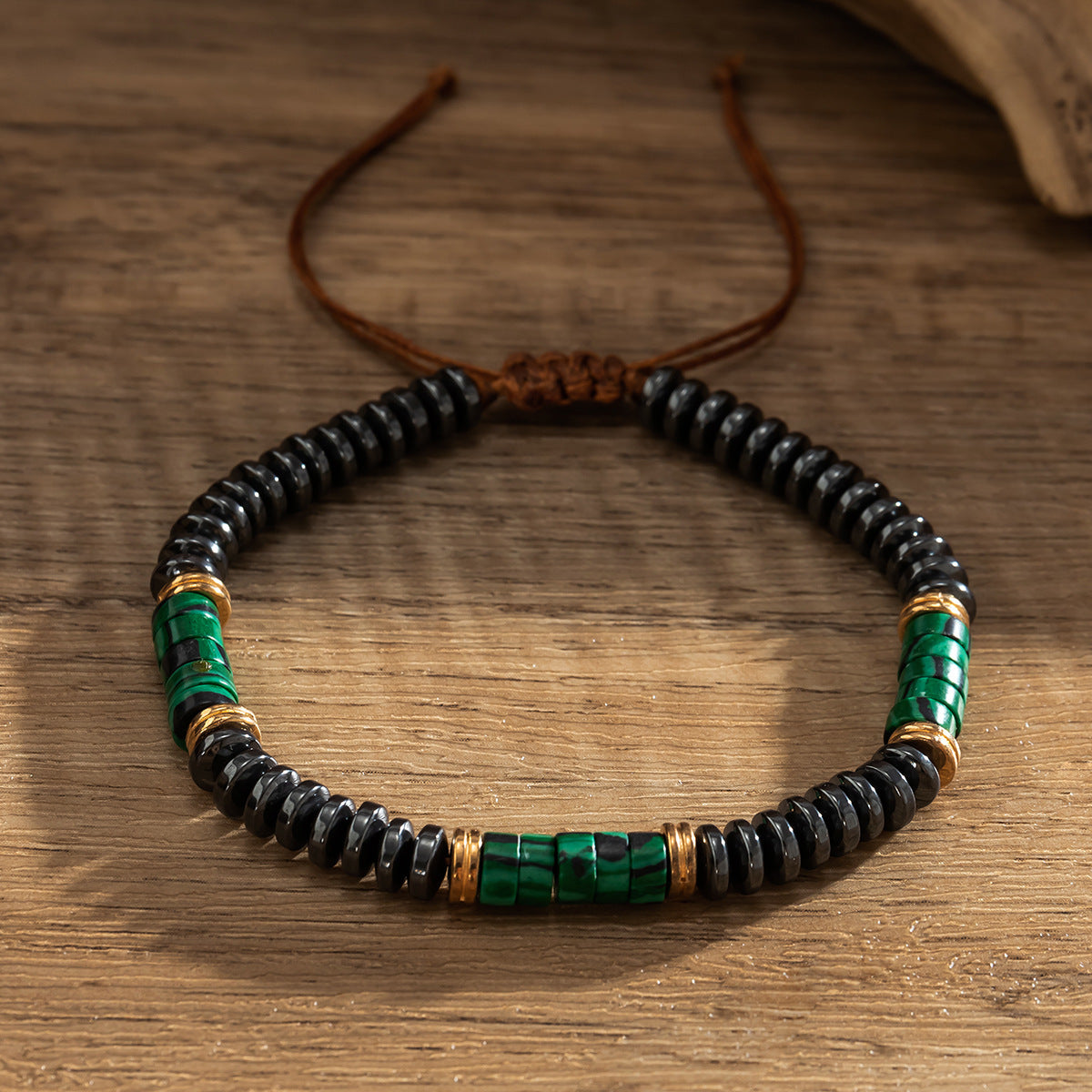 Natural Stone Bead Bracelets Set for Couple Adjustable