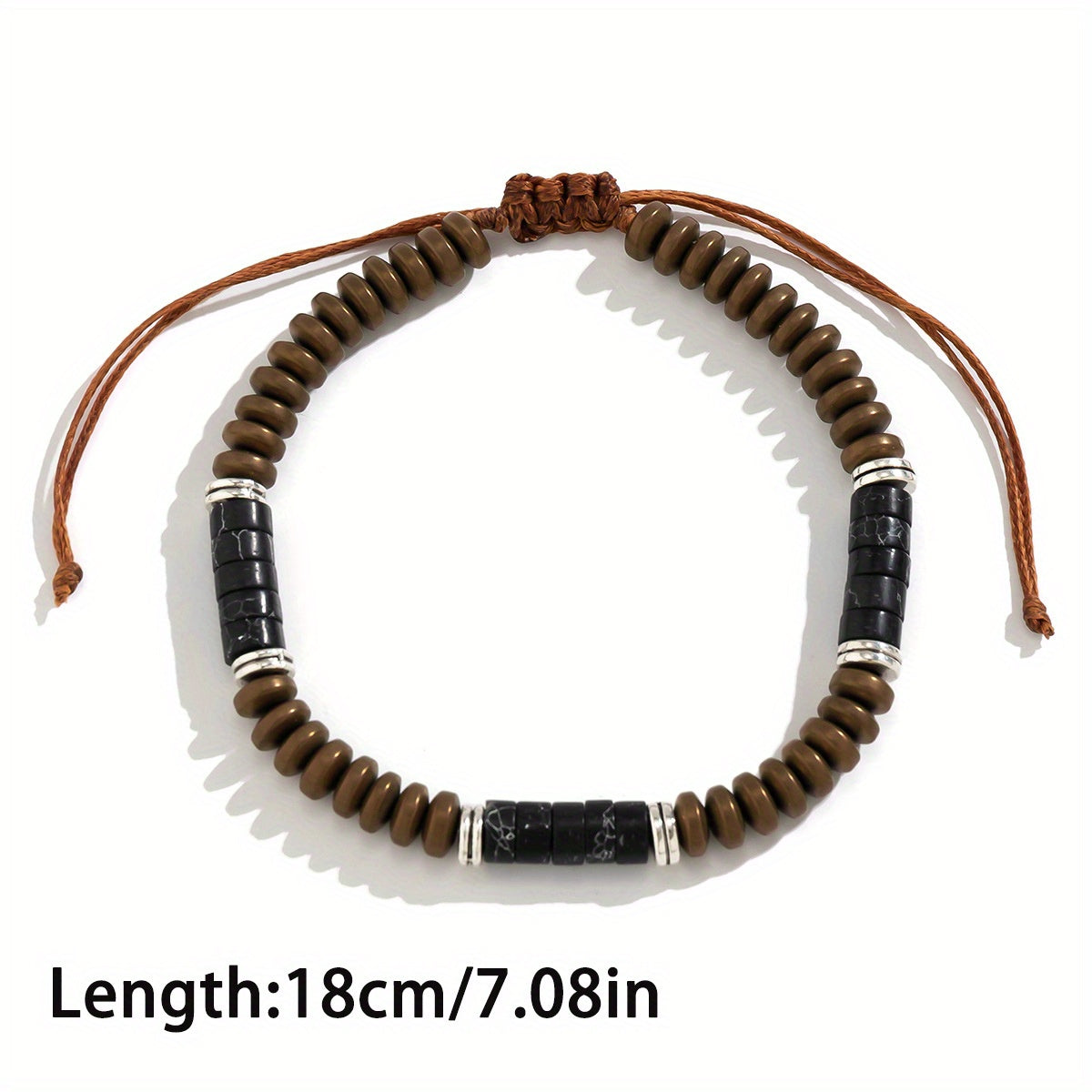 Natural Stone Bead Bracelets Set for Couple Adjustable