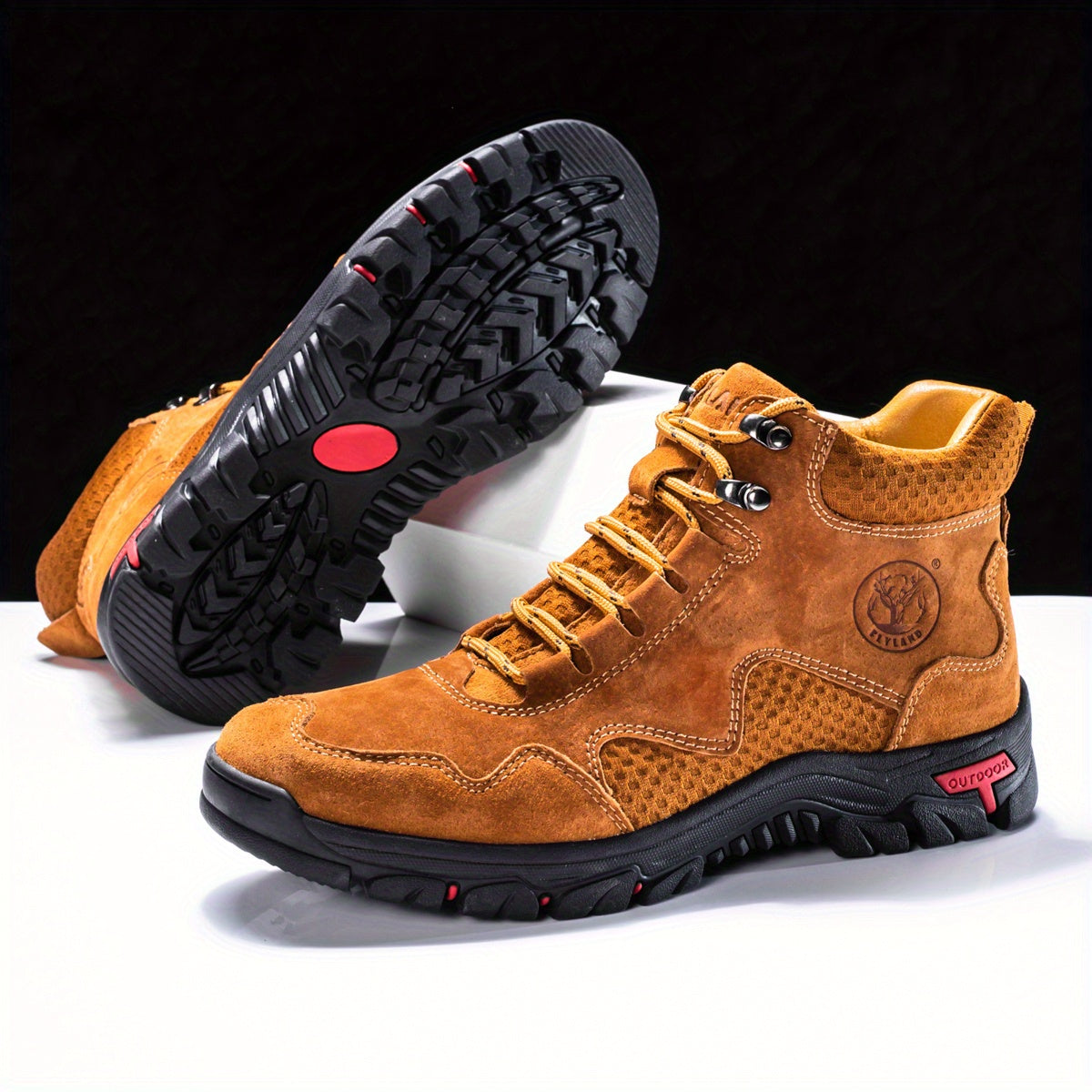 Flyland Mens Fashion Dress Boots Chukka Oxford Shoes