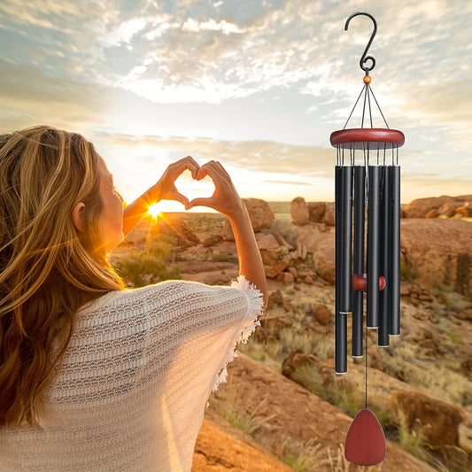 37-Inch Large Wind Chime - Soothing Deep-Tone Aluminum Outdoor Decor | Weather-Resistant Garden & Courtyard Wind Chime | Zen Gift with Catcher, Fall Decor, Outdoor Decor, Home Fall Decor, Halloween Decor, Affordable Room Deco