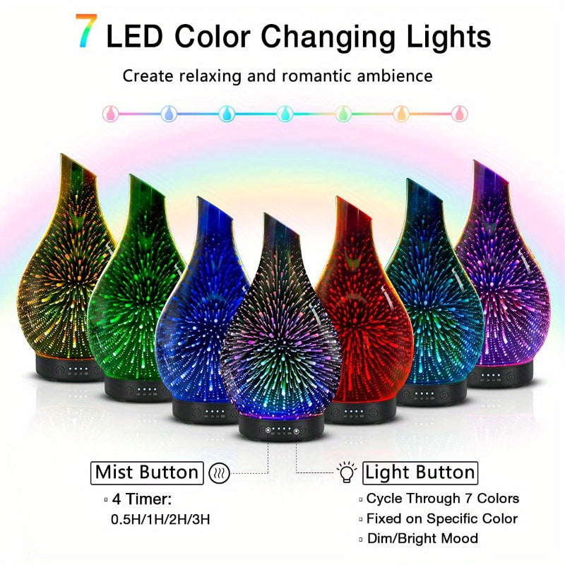 USB Powered Essential Oil Diffuser With Soundwave Lighting