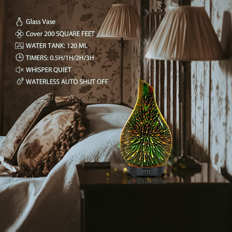 USB Powered Essential Oil Diffuser With Soundwave Lighting