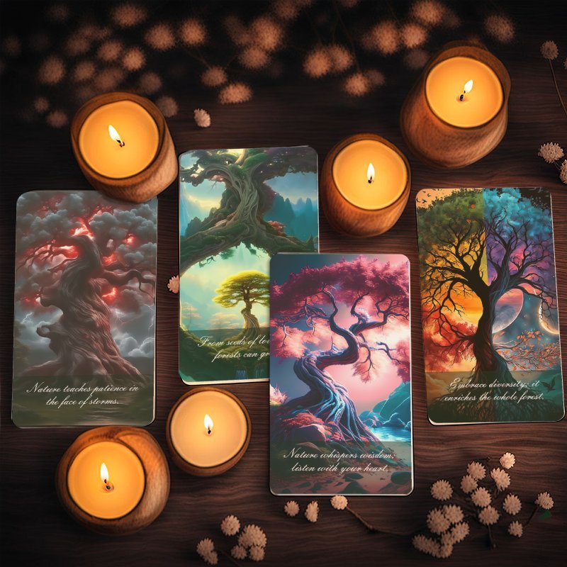 Blossom And Radiate Tree Of Life Oracle Cards 43pcs Deck