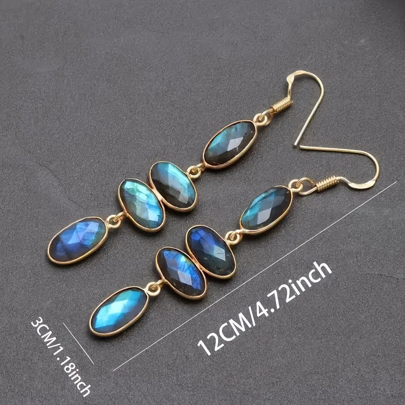 Blossom and Radiate Bohemian Geometric Long Pendant Earrings