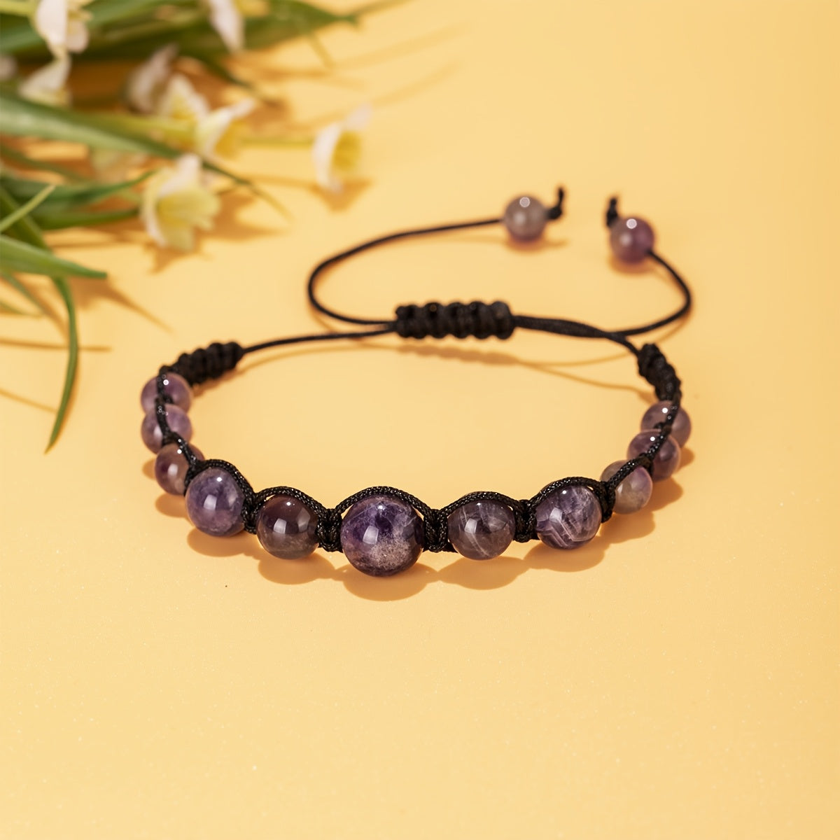 Handmade Bohemian Adjustable Tiger Eye Amethyst Bracelet