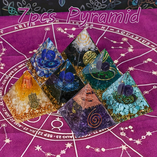 Orgone Pyramid Crystal Stone Handmade Home Decoration Gift