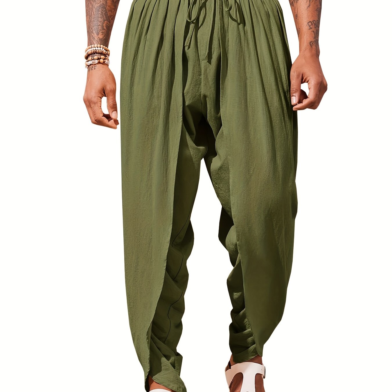 Blossom And Radiate Linen Harem Pants Boho Yoga Wear Casual