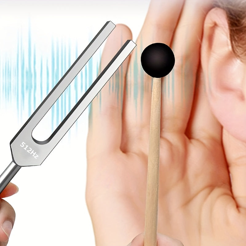 Aluminum Alloy Tuning Fork Set 128Hz 256Hz 512Hz Velvet Bag