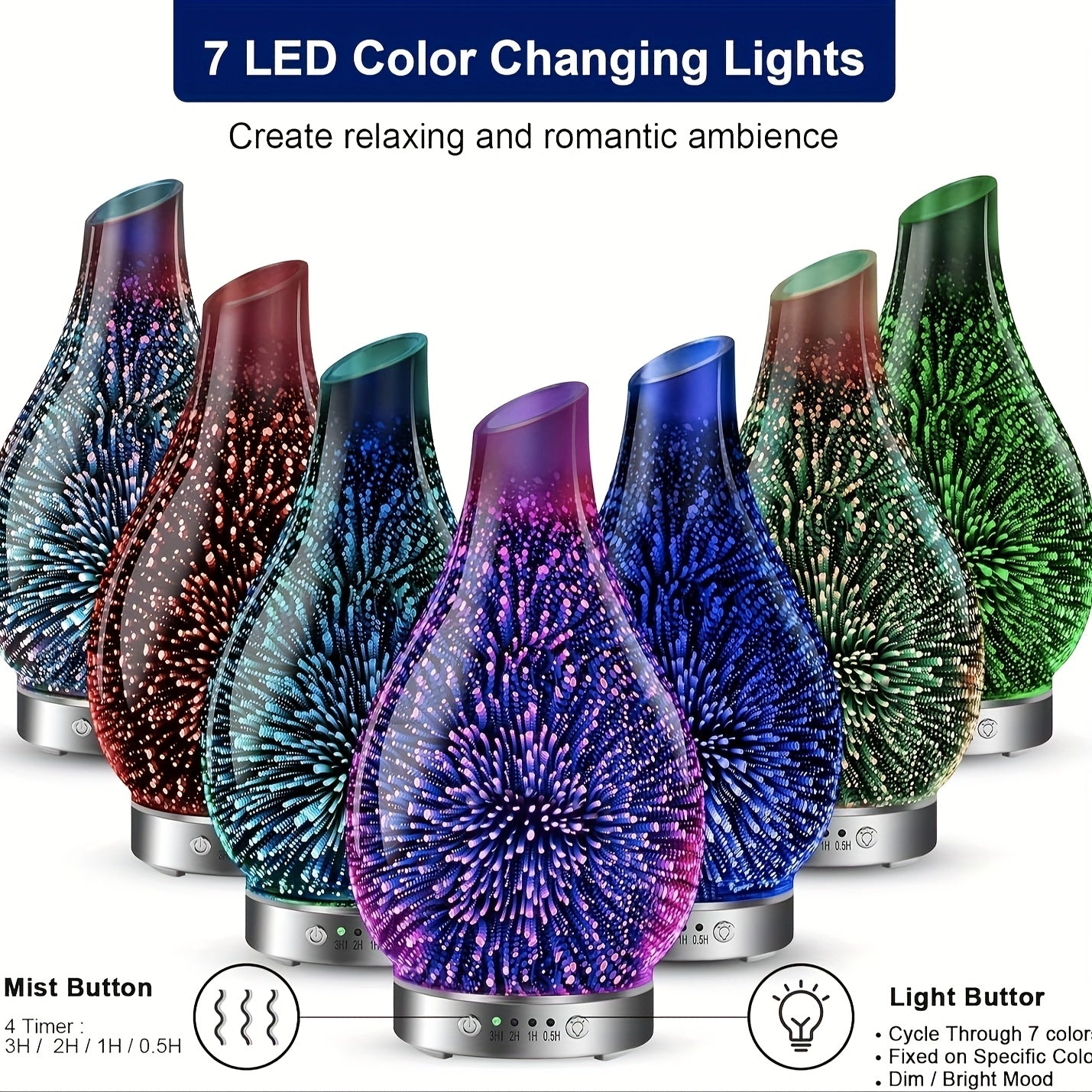 Soundwave Glass Essential Oil Diffuser With Auto Shutoff
