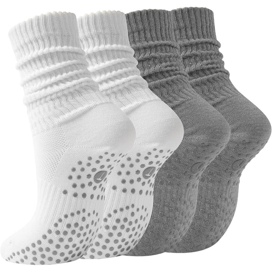 Womens Non Slip Pilates Yoga Socks Cushioned Arch Support
