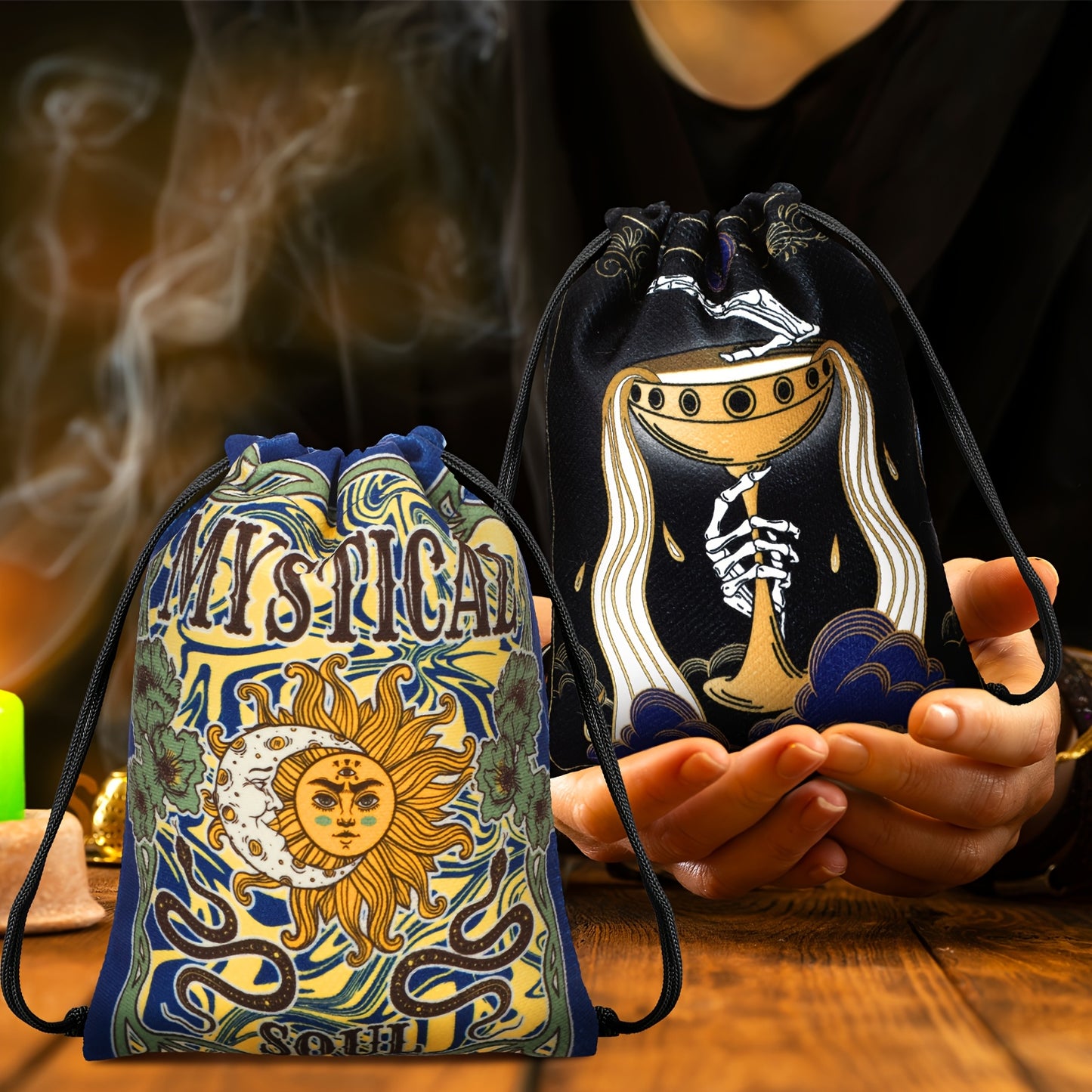 Blossom And Radiate 16pcs Velvet Tarot Card Storage Bags