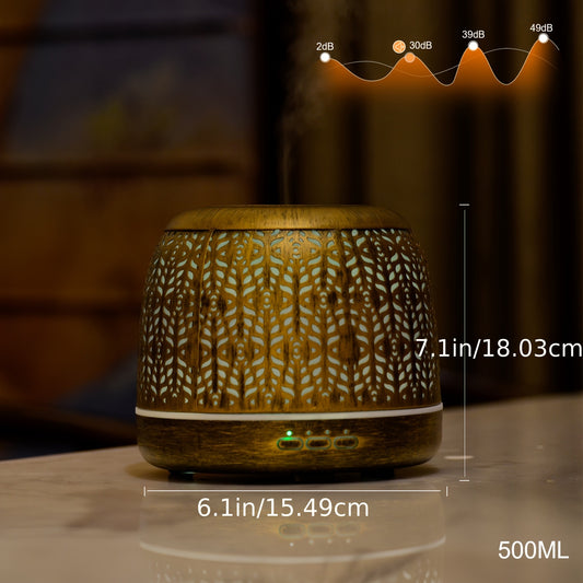 Metal Essential Oil Diffuser With Soundwave Technology USB Powered Large Capacity Humidifier