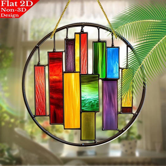Blossom and Radiate Bohemian Acrylic Suncatcher Abstract