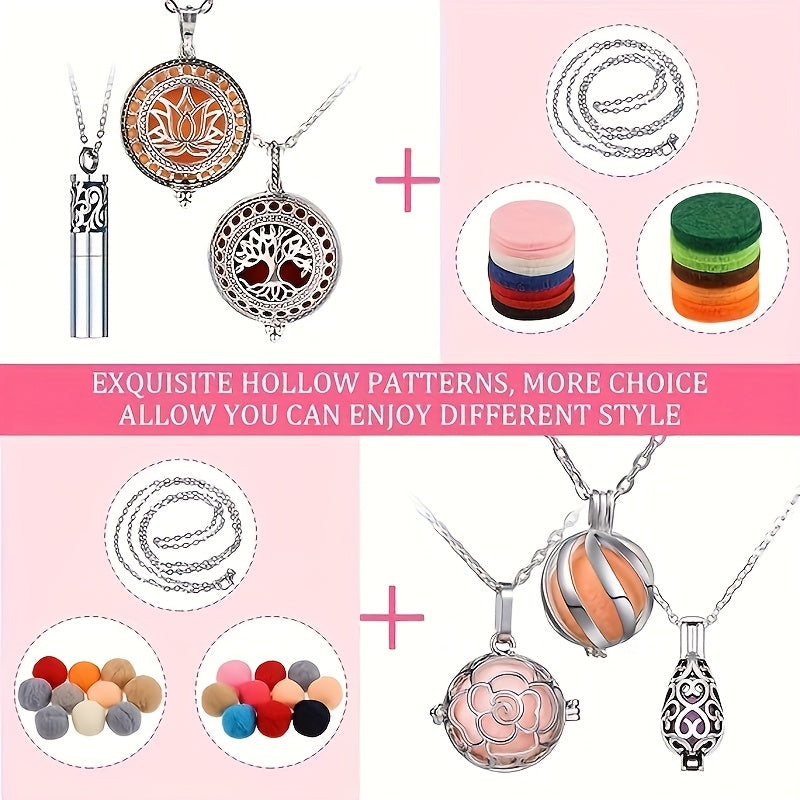 HICARER Essential Oil Diffuser Necklace Locket Pendant
