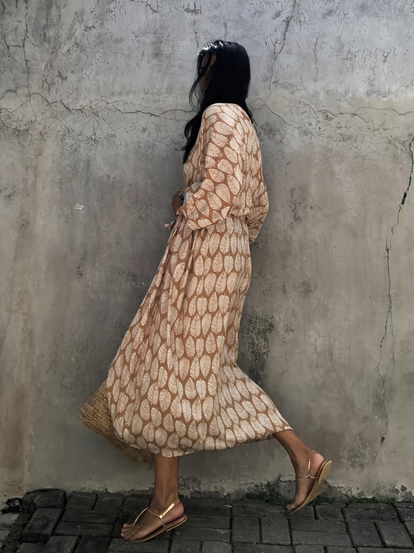 Boho Tie Dye Cardigan Beach Dress For Women Casual