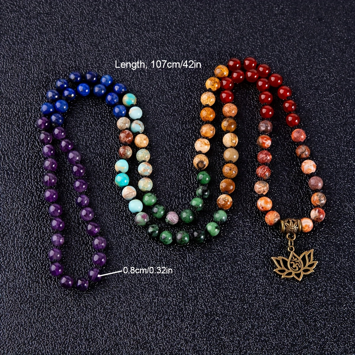 Blossom And Radiate Natural Stone Rosary Necklace Boho