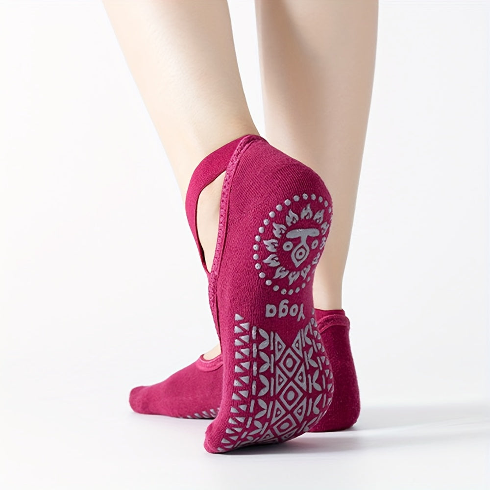 Yoga Socks For Women With Silicone Grips For Indoor Fitness