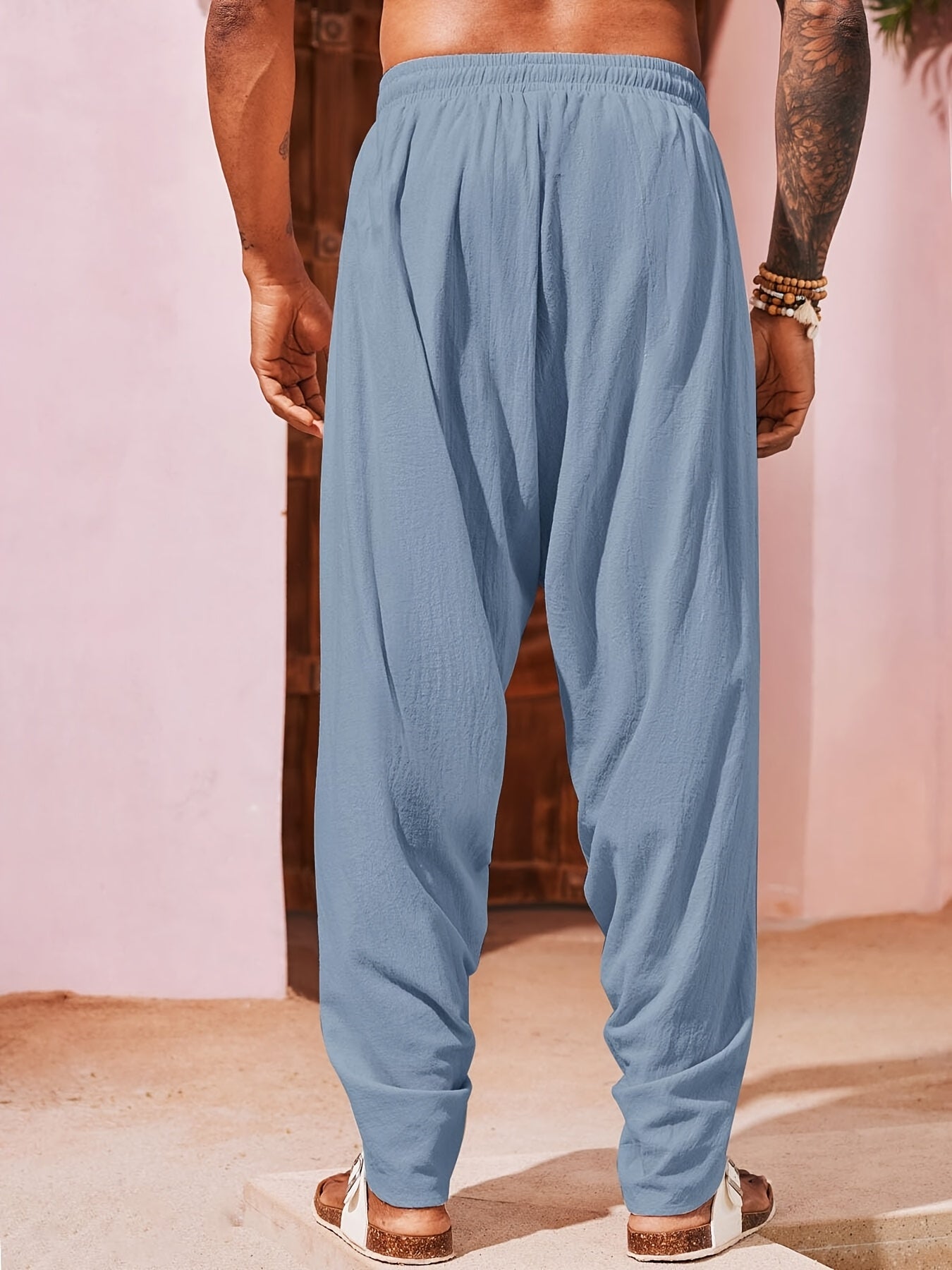 Blossom And Radiate Linen Harem Pants Boho Yoga Wear Casual