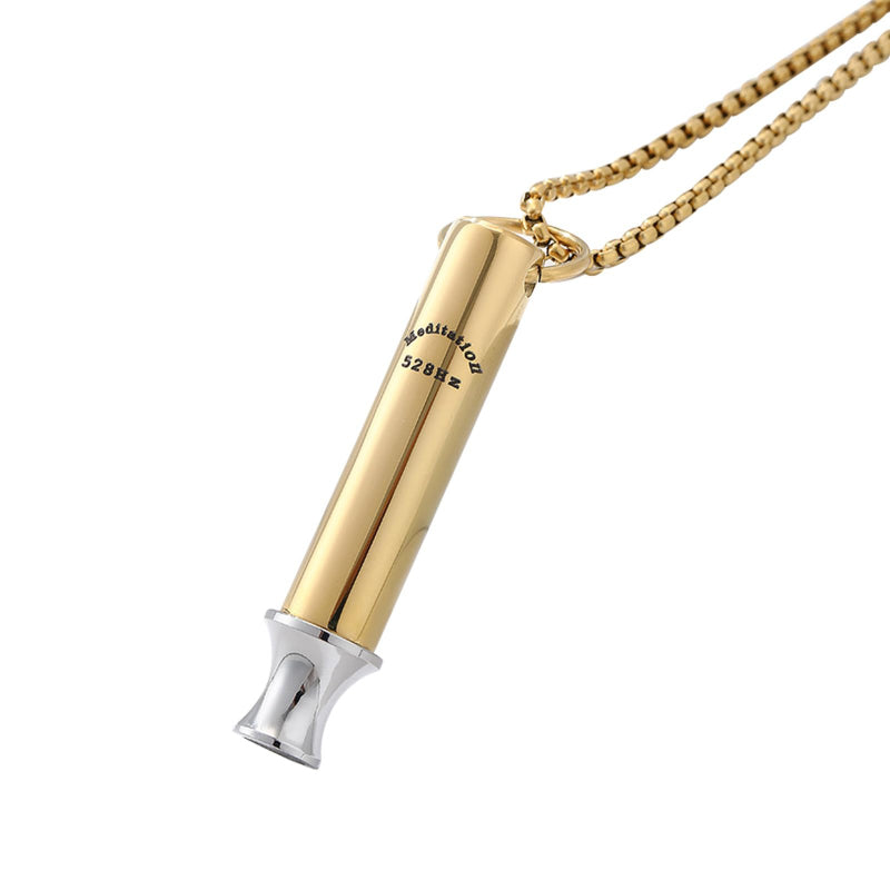 JewelryWe 528Hz Anxiety Necklace Stainless Steel Pendant