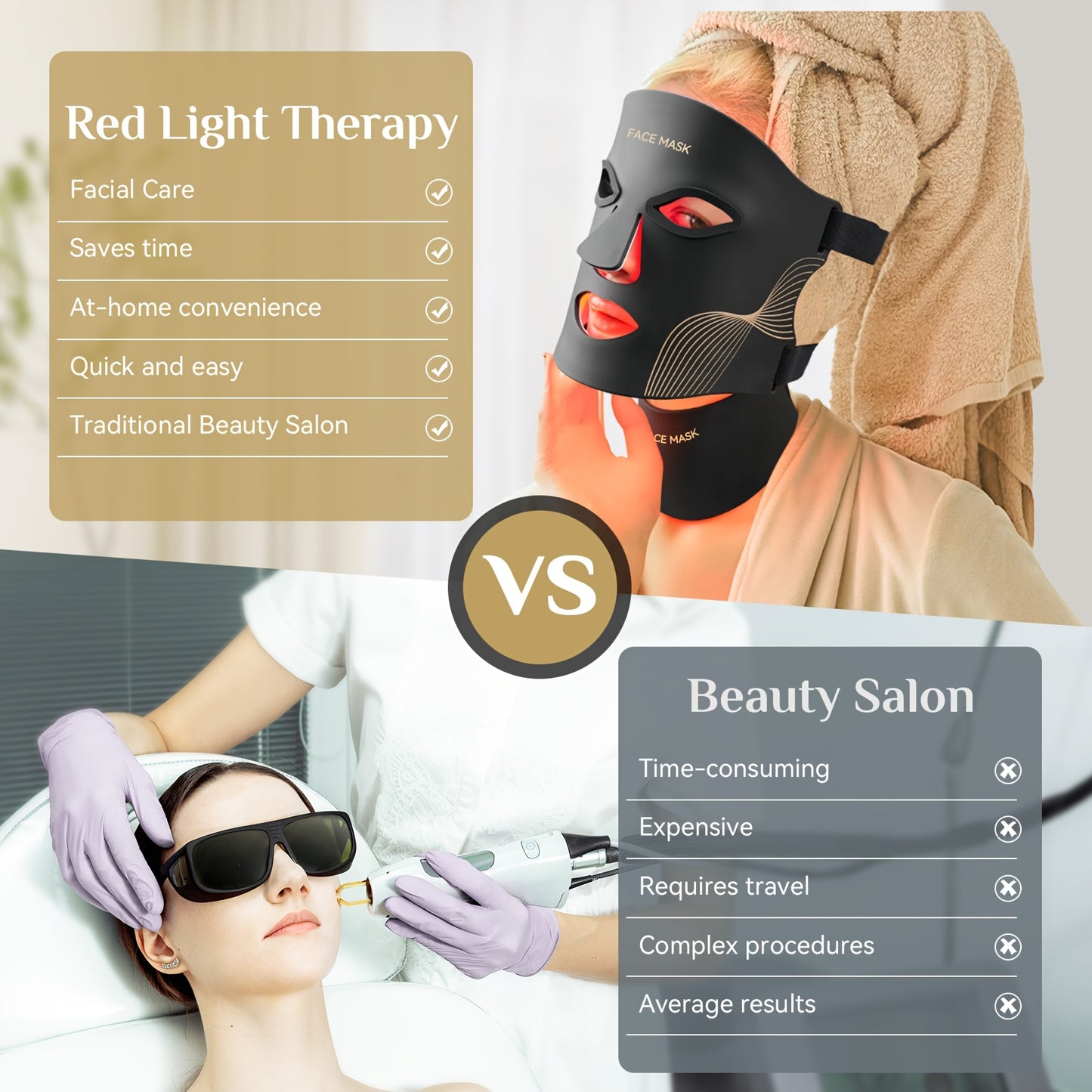 Blossom And Radiate LED Light Relax Mask For Home Skincare