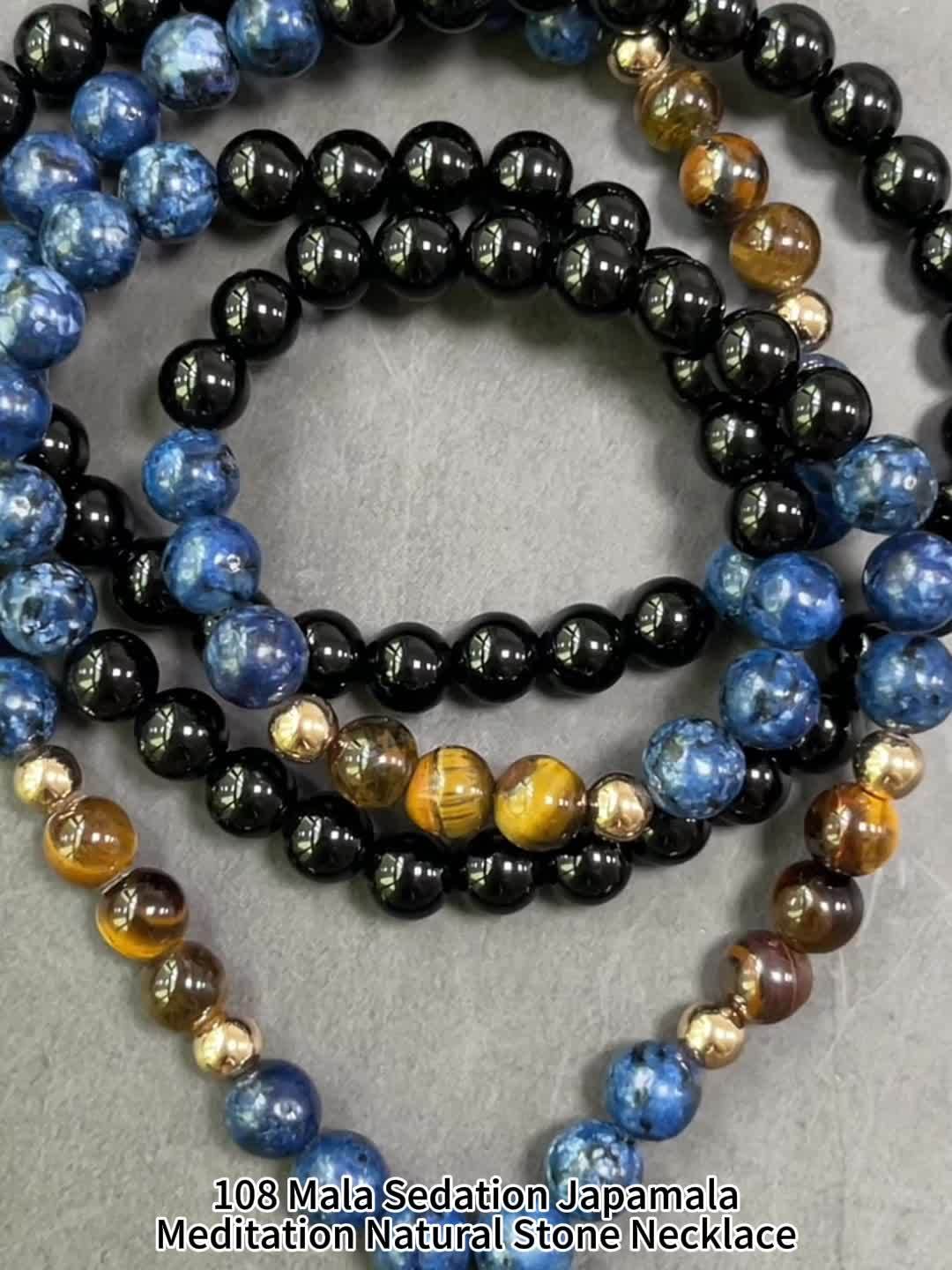 Blossom And Radiate Bohemian Tiger Eye Agate Mala Necklace
