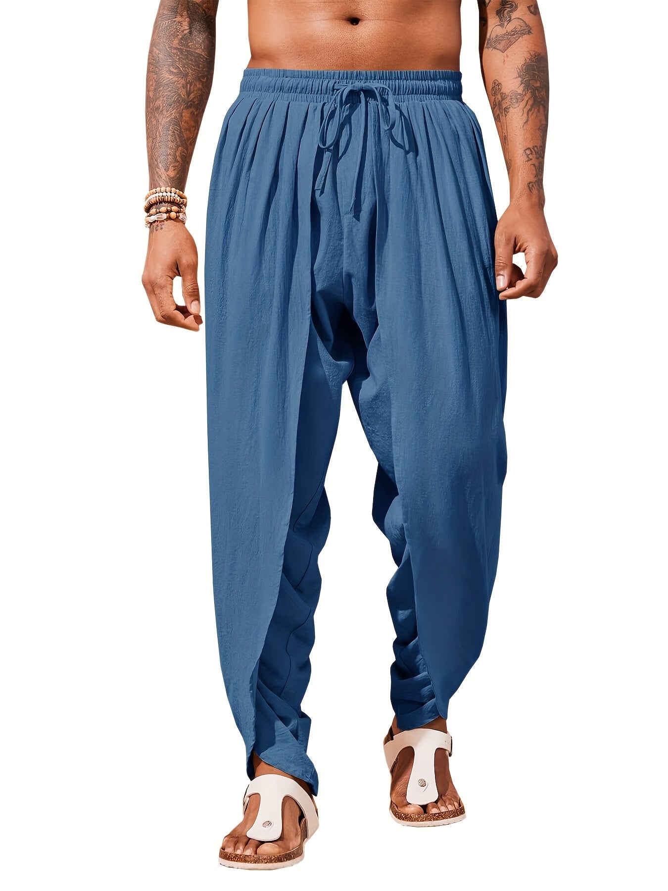 Blossom And Radiate Linen Harem Pants Boho Yoga Wear Casual