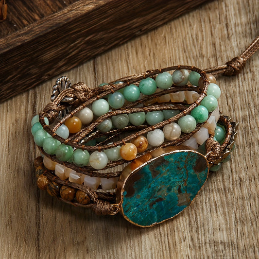 Blossom and Radiate Five Strand Adjustable Wrap Bracelet