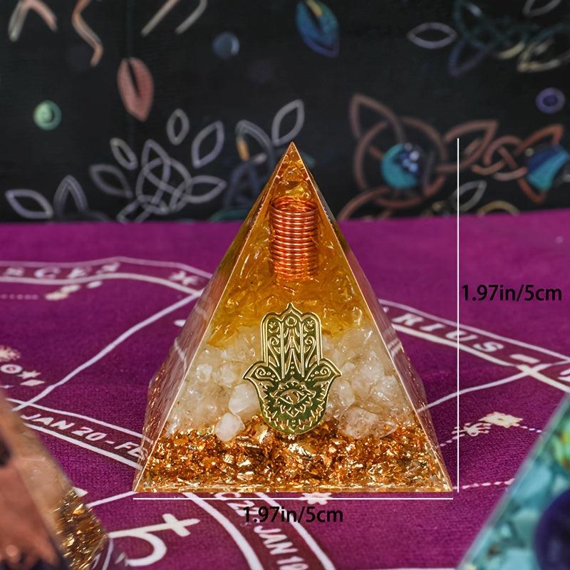 Orgone Pyramid Crystal Stone Handmade Home Decoration Gift