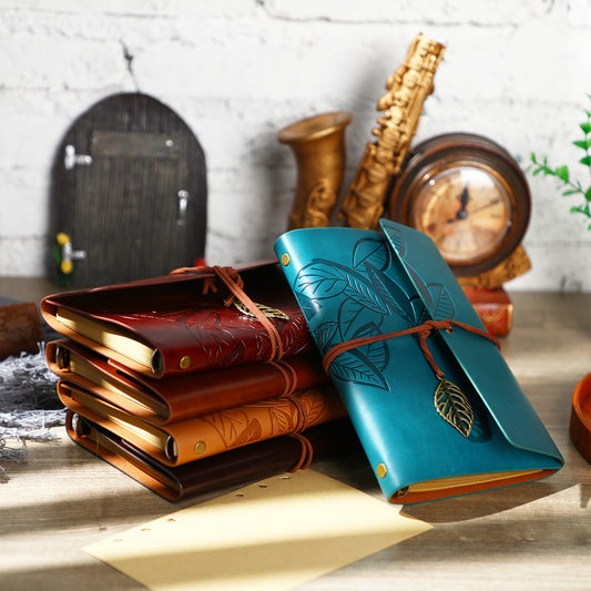 Vintage Leather Journal Notebooks Refillable Travel Diaries