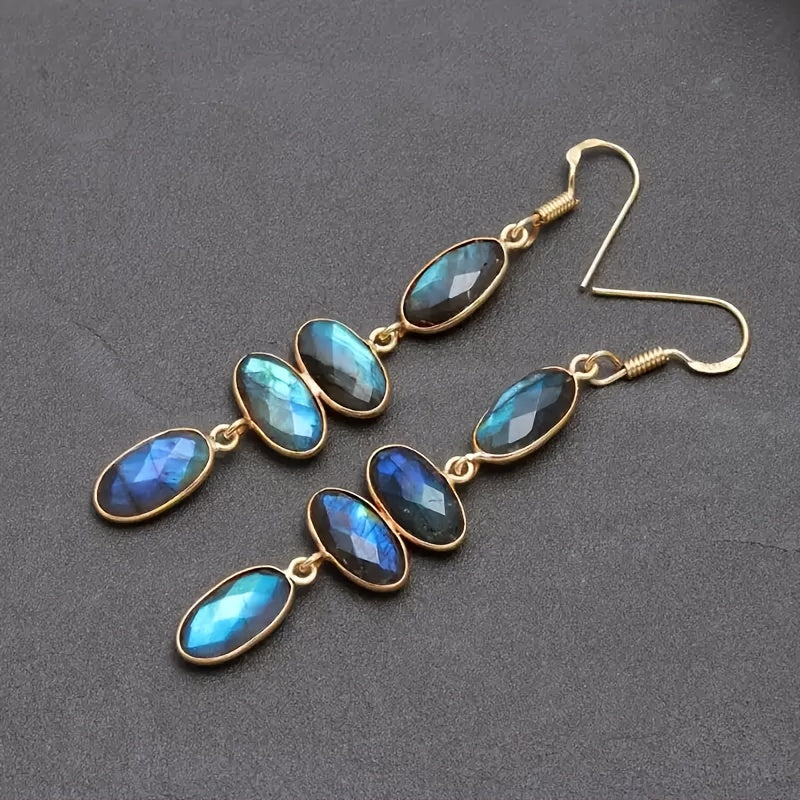 Blossom and Radiate Bohemian Geometric Long Pendant Earrings