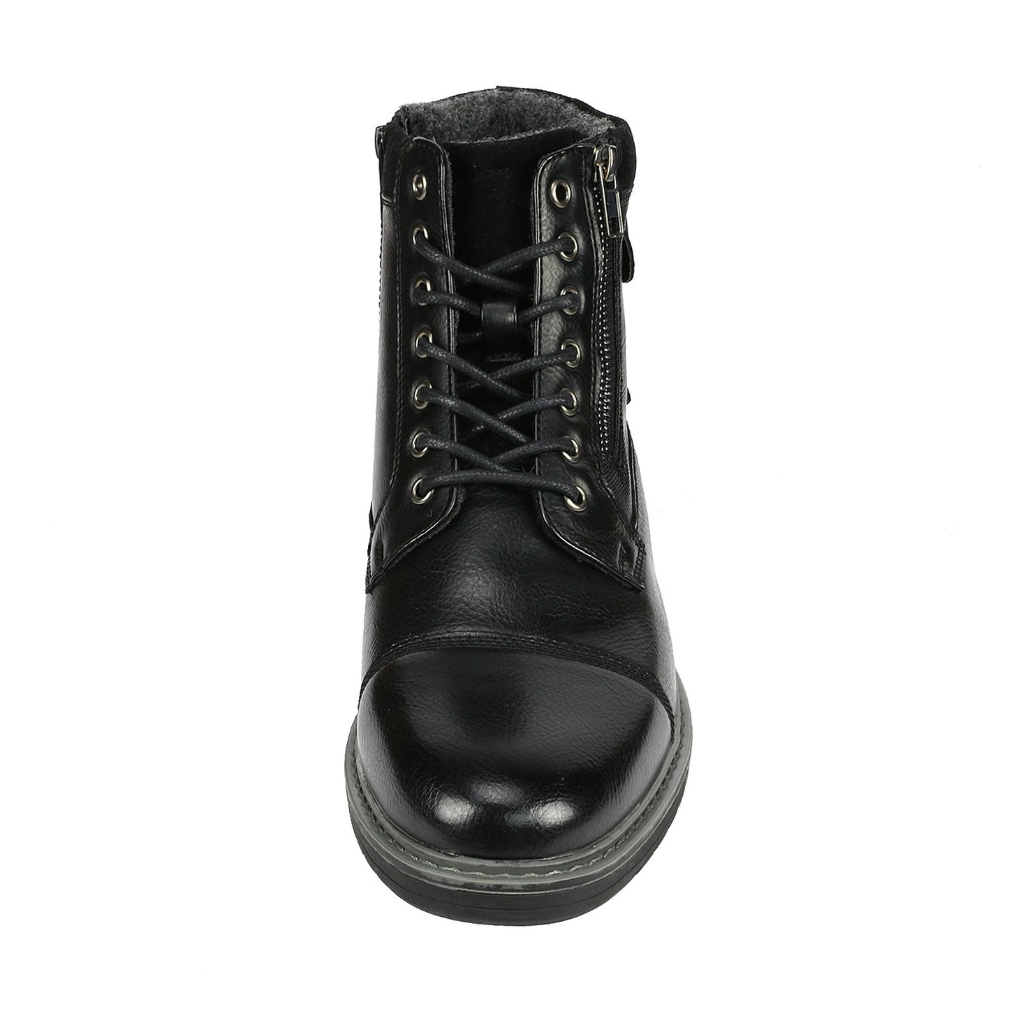 BRUNO MARC Men's Motorcycle Boots With Lace Closure