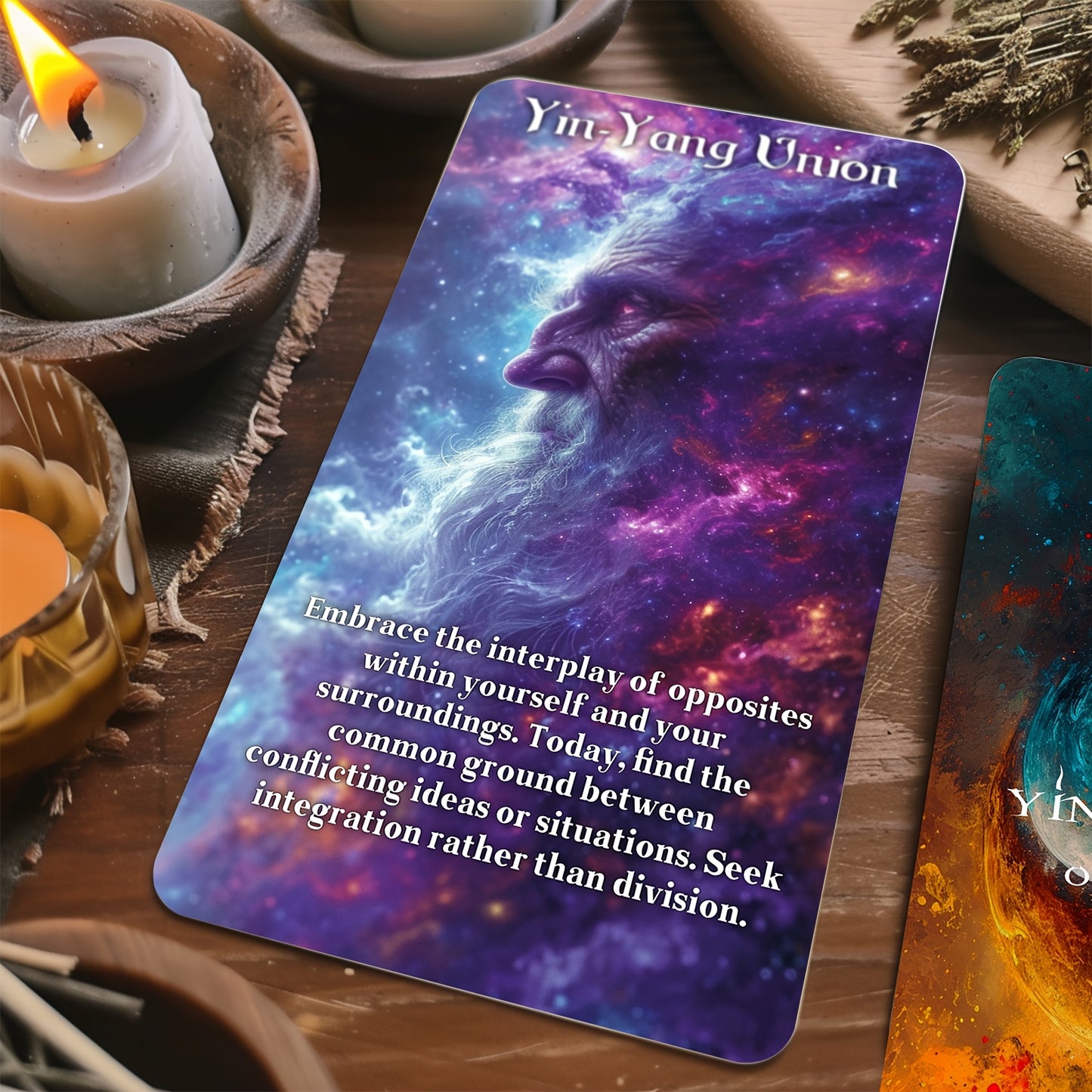 68-Card Yin And Yang Oracle Cards Deck With Meanings Bag