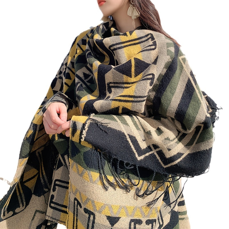 Ethnic Style Shawls and Hooded Cloaks for Autumn Winter