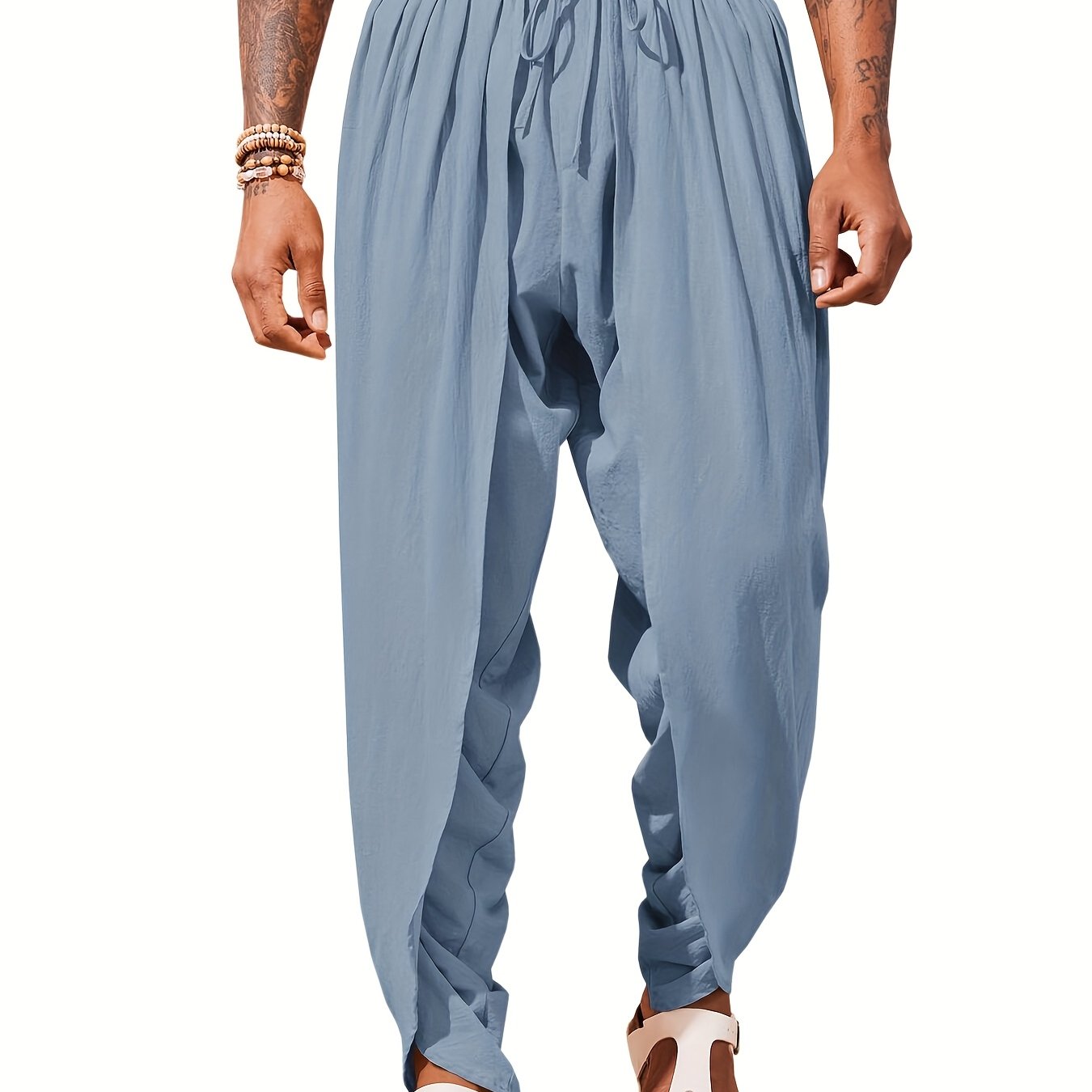 Blossom And Radiate Linen Harem Pants Boho Yoga Wear Casual