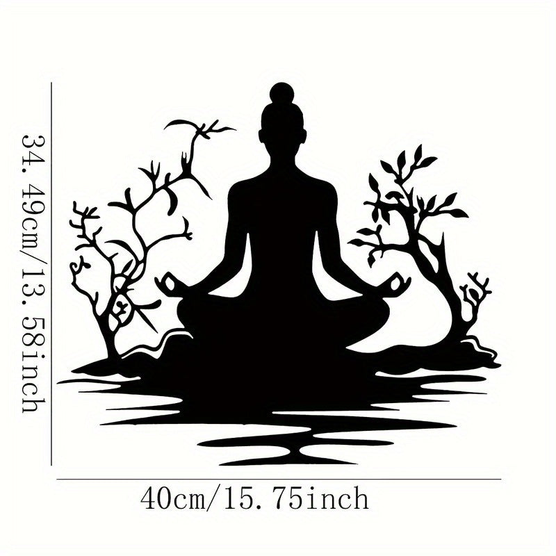 Zen Buddha Metal Wall Art Statue Chakra Decor Home Office