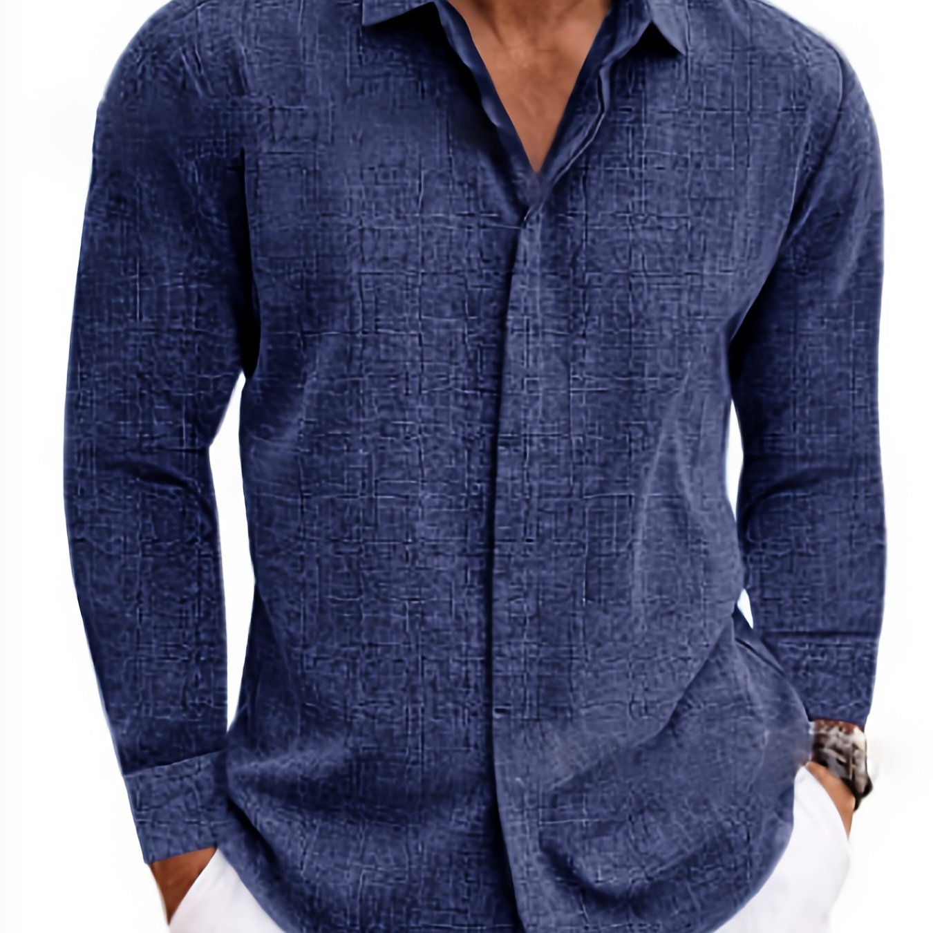 SCACTOCollar Linen-Blend Long Sleeve Shirt For Summer
