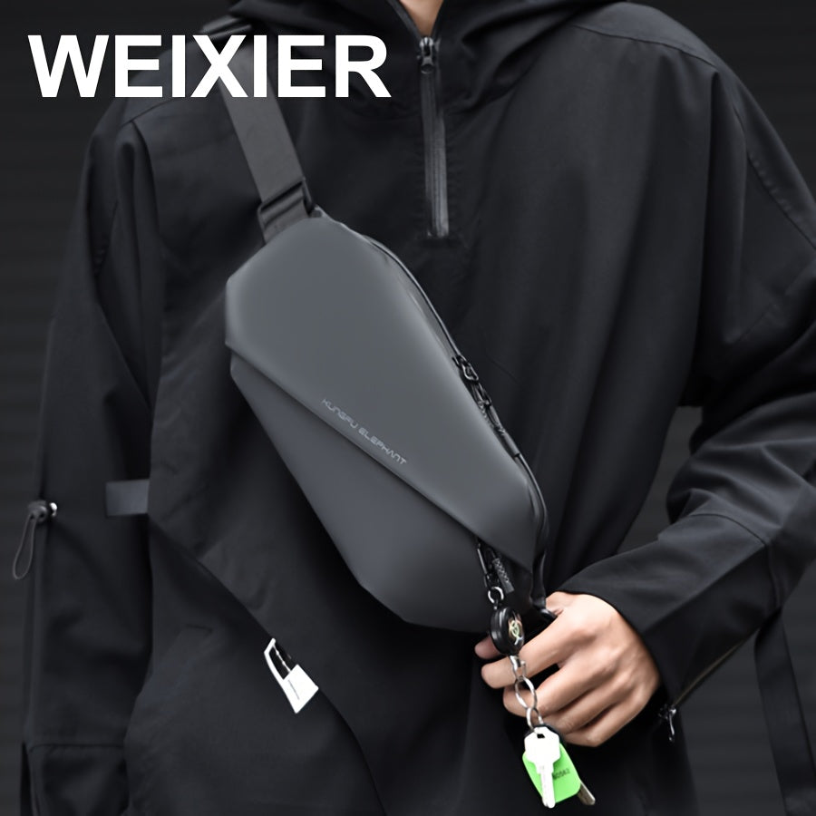 1pc Unisex Waist Bag, Crossbody Bag, Chest or Shoulder Pack - Lightweight Compact Design with Multiple Pockets, Adjustable Strap - for Travel, Gym, Commuting, Everyday Use - Men & Women (Black), Small Crossbody Bag, Outdoor A