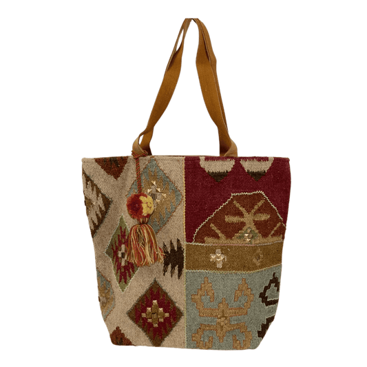 Angel Premium Bohemian Mosaic Tapestry Tote Bag For Women