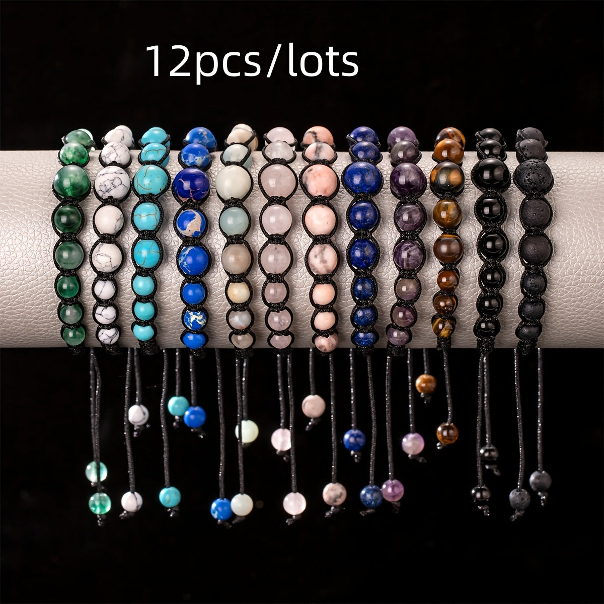 Handmade Bohemian Adjustable Tiger Eye Amethyst Bracelet