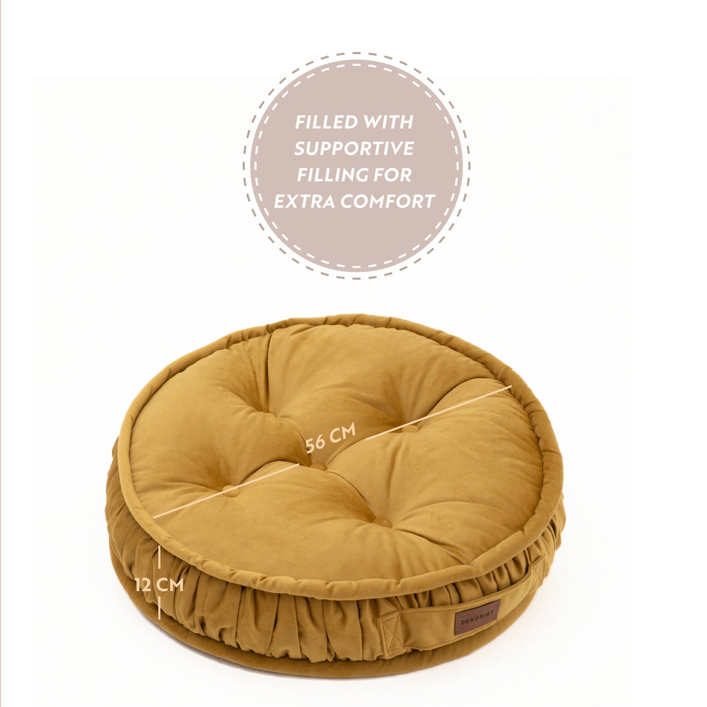 Dekorist Round Floor Cushions Soft Meditation Cushions