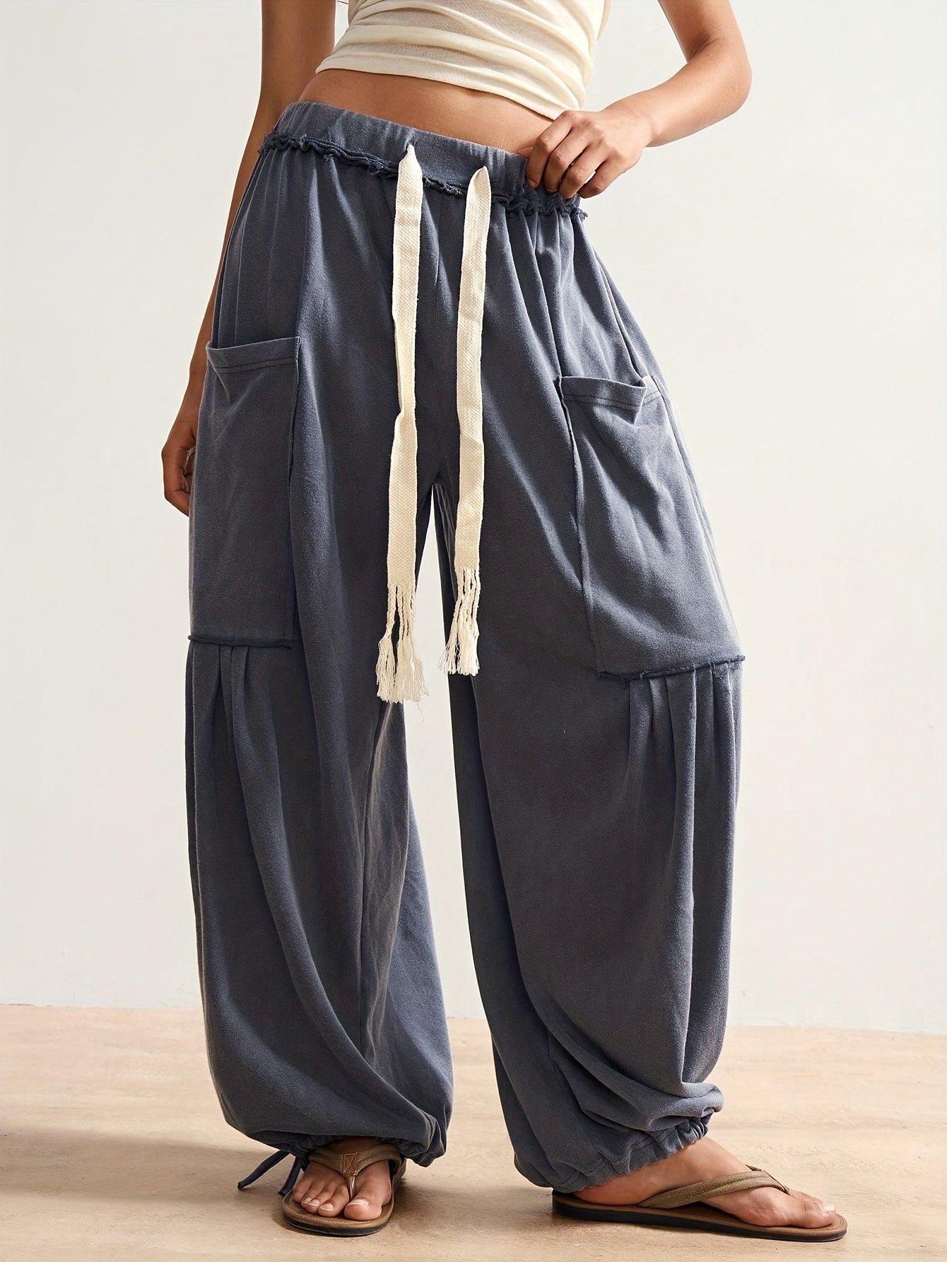 Irdcomps Bohemian Style Women's Loose Pants Spring Summer Comfort Wear