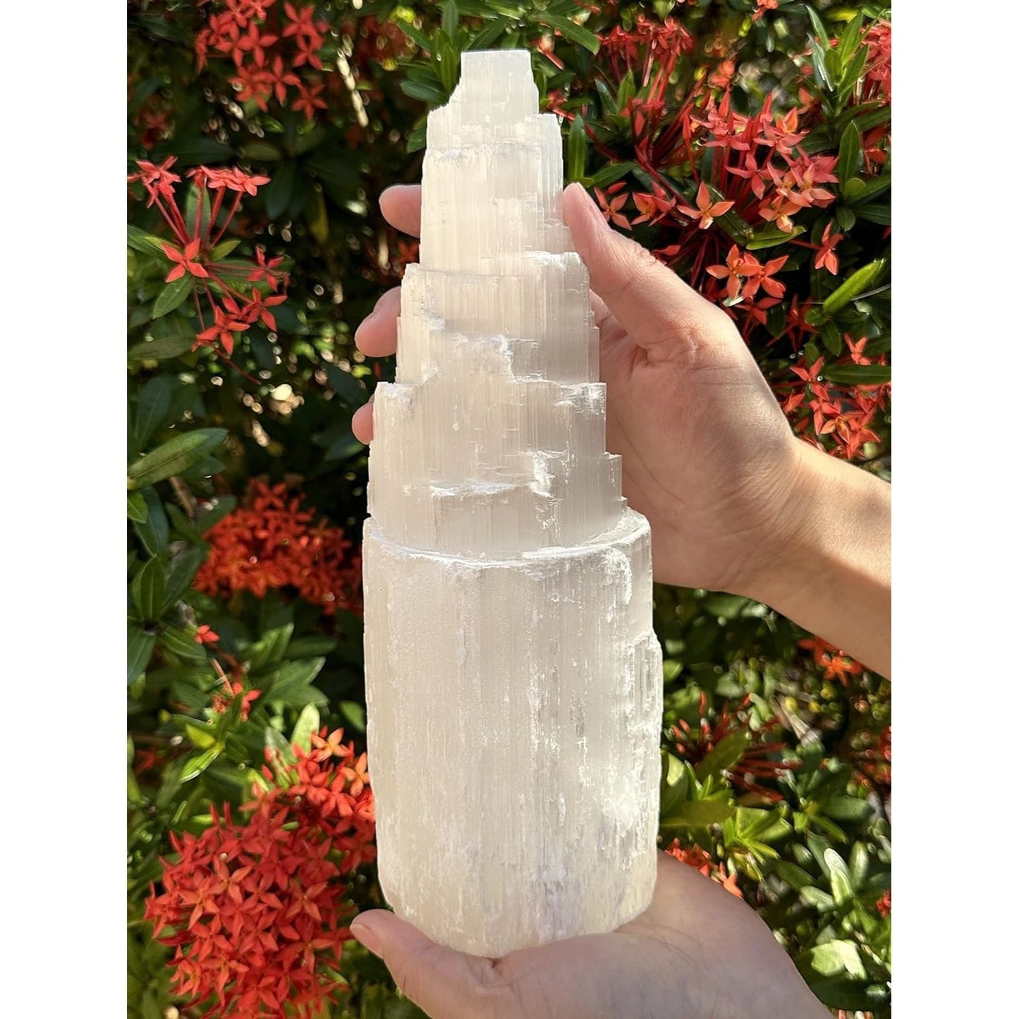 Moroccan Selenite Stone Glow Lamp Handcrafted For Home Decor