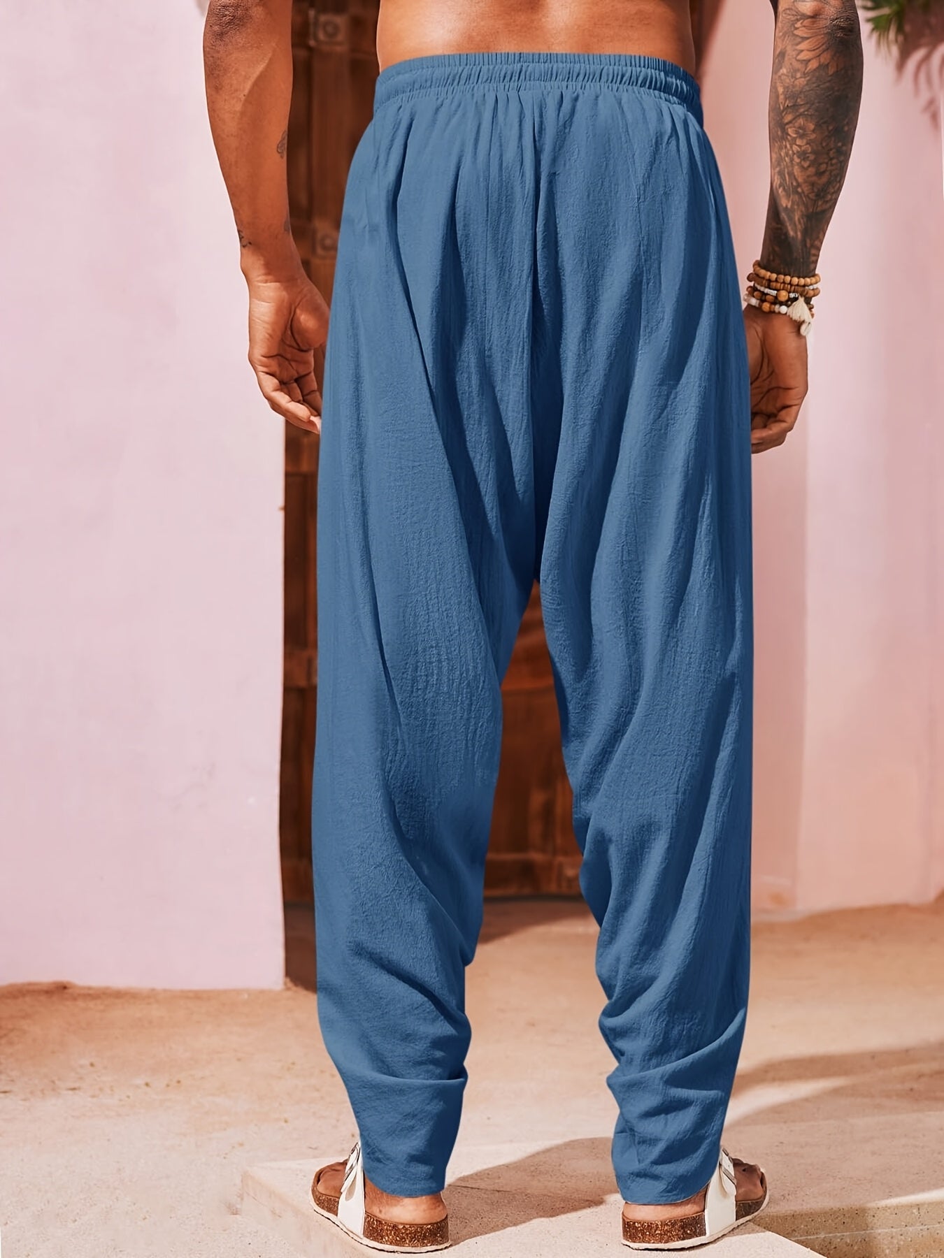 Blossom And Radiate Linen Harem Pants Boho Yoga Wear Casual