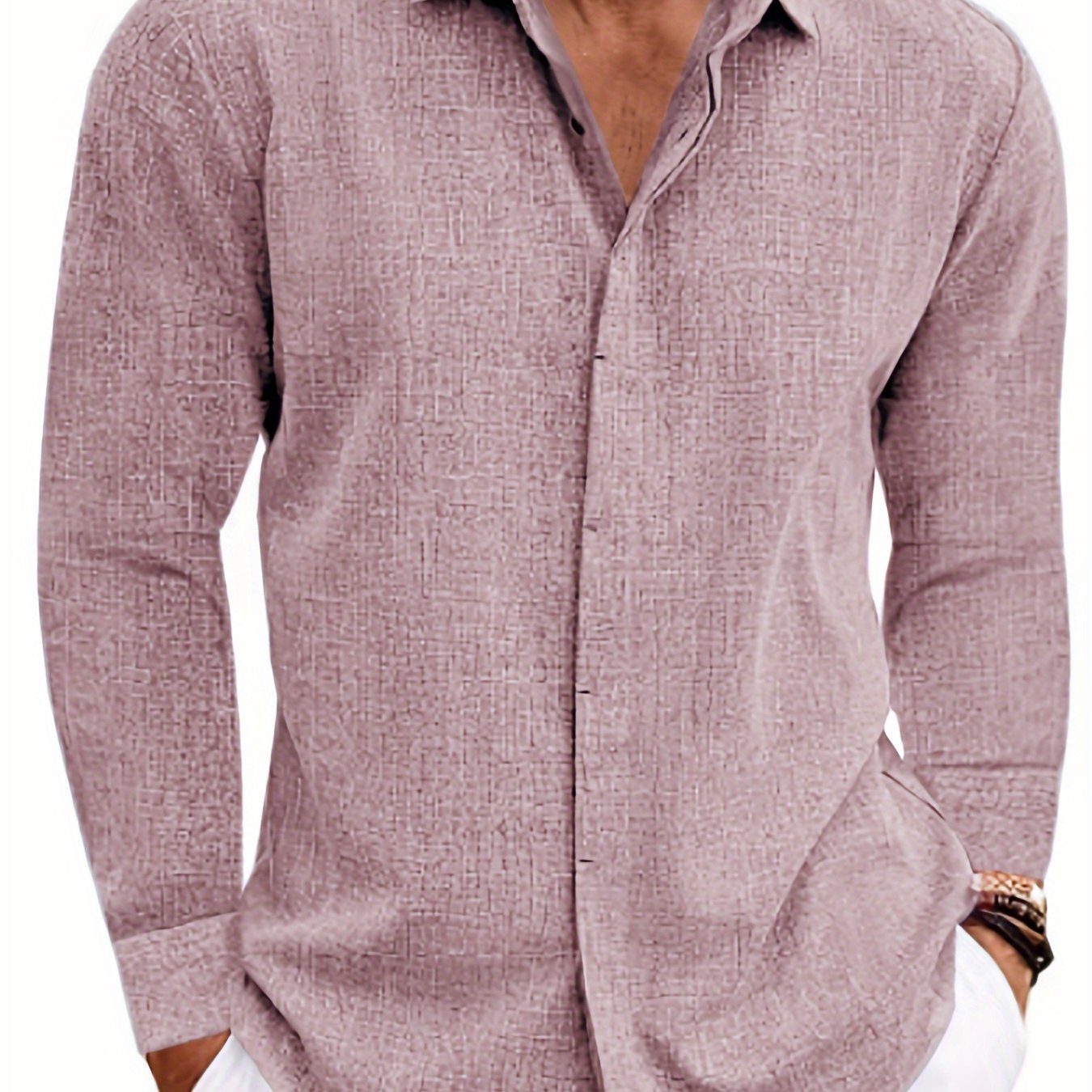 SCACTOCollar Linen-Blend Long Sleeve Shirt For Summer