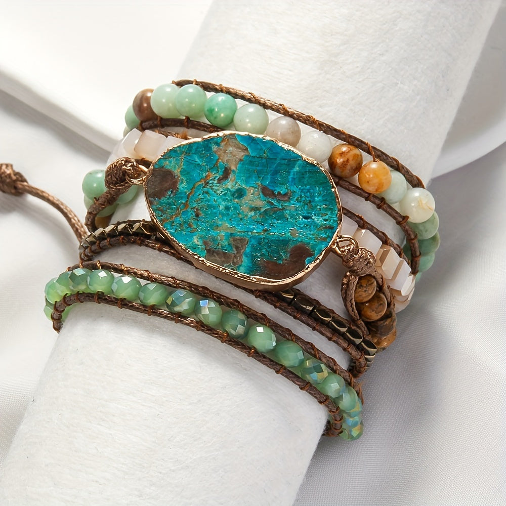 Blossom and Radiate Five Strand Adjustable Wrap Bracelet