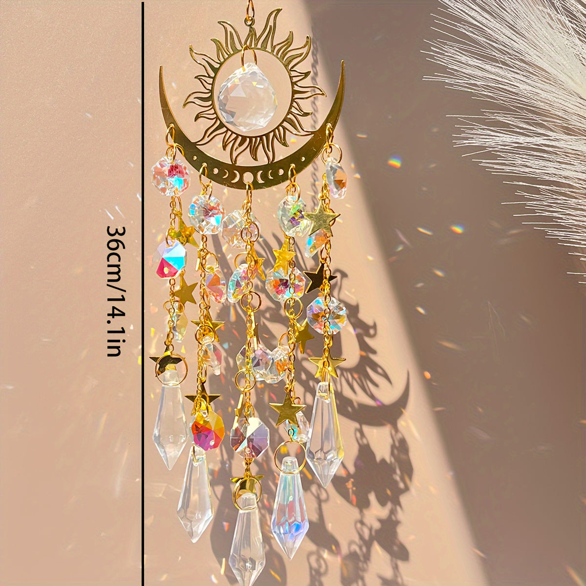Blossom & Radiate Crystal Suncatcher Wind Chime Glass