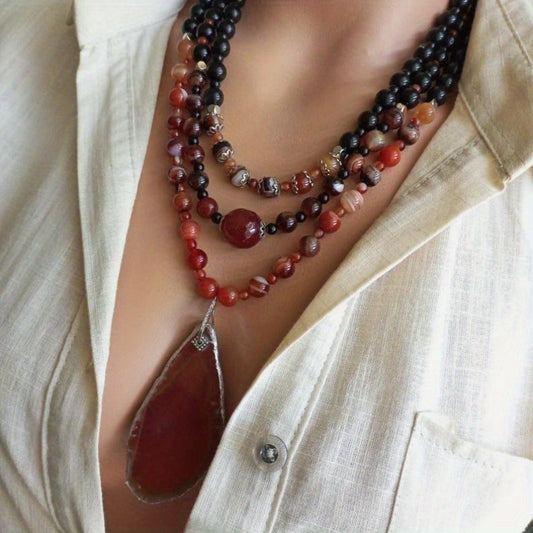 Blossom and Radiate Bohemian Layered Necklace Pendant
